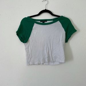 Forever 21 crop baseball tee